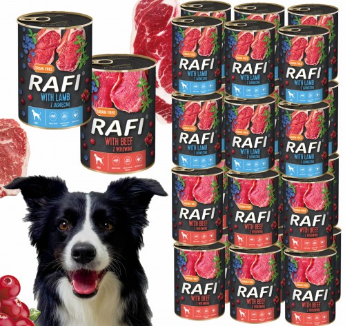 Zestaw-24x400g-Karma-Mokra-Dla-Psów-RAFI-MIX-Smaków-(Jagnięcina, Wołowina)-1.jpg