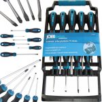 Śrubokręty Zestaw Wkrętaków Magnetyczne Wieszak Na Ścianę 9 szt Jobi X1209-11.png