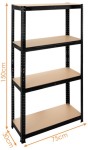 Regał-Magazynowy-PAKO-Czarny-150x75x30-4-Półki-700-Kg-3.jpg