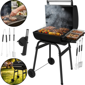 Grill Ogrodowy Z Pokrywą 82x51x117cm Kaminer