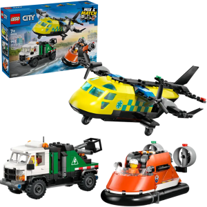 60505 - LEGO City - Zestaw z samolotem, ciężarówką serwisową i poduszkowcem