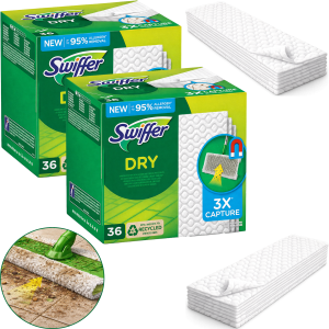 Swiffer Dry Ściereczki Podłogowe Do Mopa - Wkłady Elektrostatyczne 72 szt.