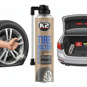 K2 TIRE DOKTOR Uszczelniacz Do Opon Aut Koło Zapasowe W Sprayu 500ml B311