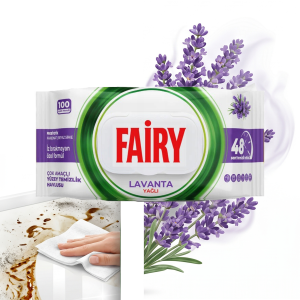 FAIRY Chusteczki Czyszczące LAWENDA Uniwersalne Antybakteryjne 100 szt.