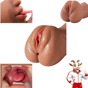 PAKO Masturbator Męski Sztuczna Pochwa 3 Otwory 3w1