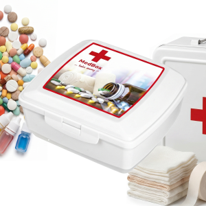 BRANQ Organizer Na Leki i Opatrunki MED BOX Biały Plastikowy 0,85L 5940