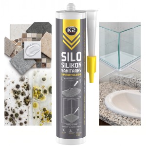 K2 Silikon Sanitarny SILO Bezbarwny Odporny Na Pleśń I Grzyby 300 ml B263