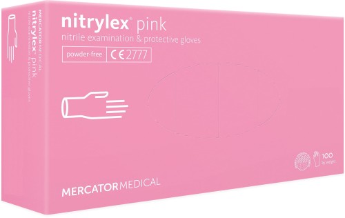 Rękawice Nitrylowe 100 sztuk / Różowe / Nitrylex Pink