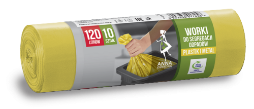 AZ Worki do segregacji odpadów METAL PLASTIK 120L 10szt żółte -1.png