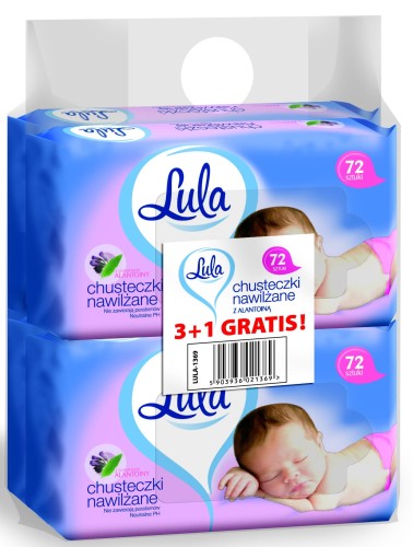 LULA Chusteczki nawilżane z ALANTOINĄ 72szt 3szt + 1szt gratis-1.jpg